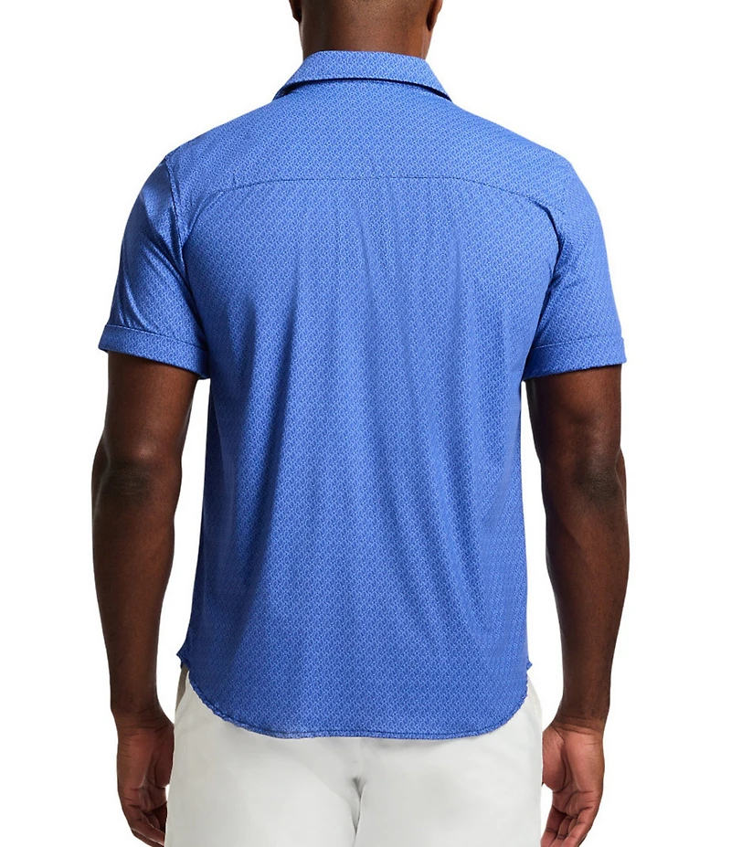 Robert Graham Pidmont Stretch Knit Short Sleeve Woven Shirt