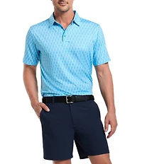 Robert Graham Skull Swing Performance Stretch Short Sleeve Polo Shirt