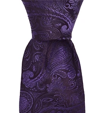 Robert Graham Solid Paisley 3 1/4#double; Silk Tie