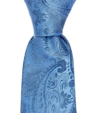 Robert Graham Solid Paisley 3 1/4#double; Silk Tie