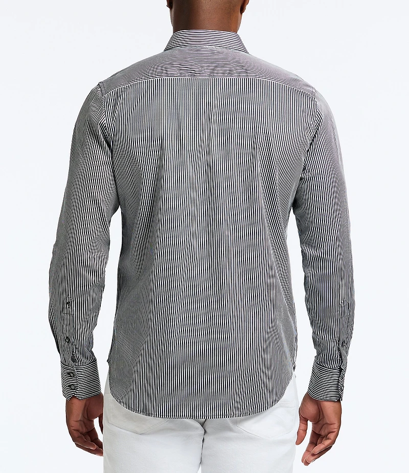Robert Graham Striped Perspective Stretch Long Sleeve Woven Shirt