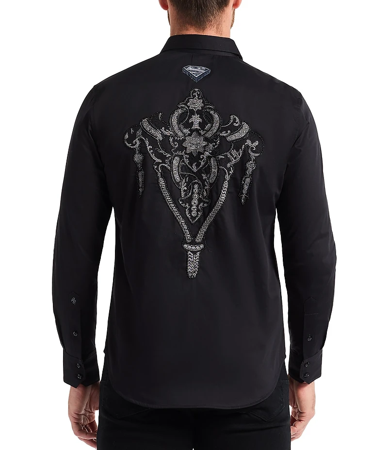 Robert Graham Superman X Robert Graham Rise Long Sleeve Woven Shirt