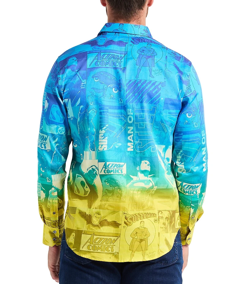 Robert Graham Superman X Robert Graham Up Up Away Long Sleeve Woven Shirt