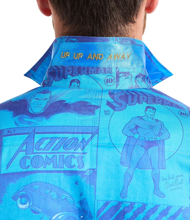 Robert Graham Superman X Robert Graham Up Up Away Long Sleeve Woven Shirt