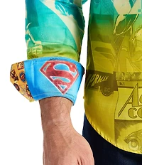 Robert Graham Superman X Robert Graham Up Up Away Long Sleeve Woven Shirt