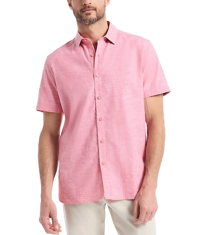 Robert Graham Sutton Linen Short Sleeve Woven Shirt