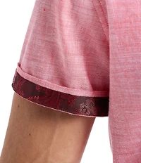 Robert Graham Sutton Linen Short Sleeve Woven Shirt