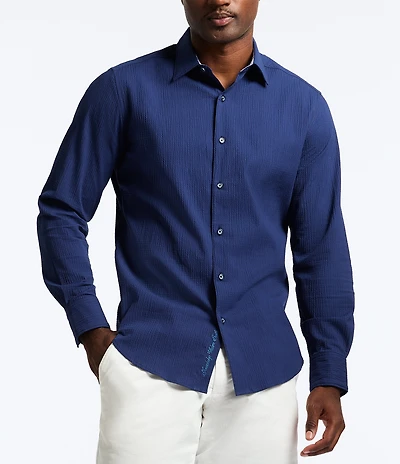 Robert Graham Thresher Seersucker Long Sleeve Woven Shirt