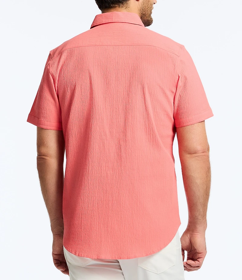 Robert Graham Thresher Stretch Seersucker Short Sleeve Woven Shirt
