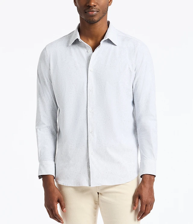 Robert Graham Thurston Long Sleeve Woven Knit Shirt