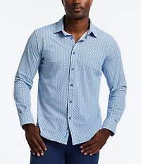 Robert Graham Wilshire Stretch Knit Long Sleeve Woven Shirt