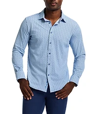Robert Graham Wilshire Stretch Knit Long Sleeve Woven Shirt