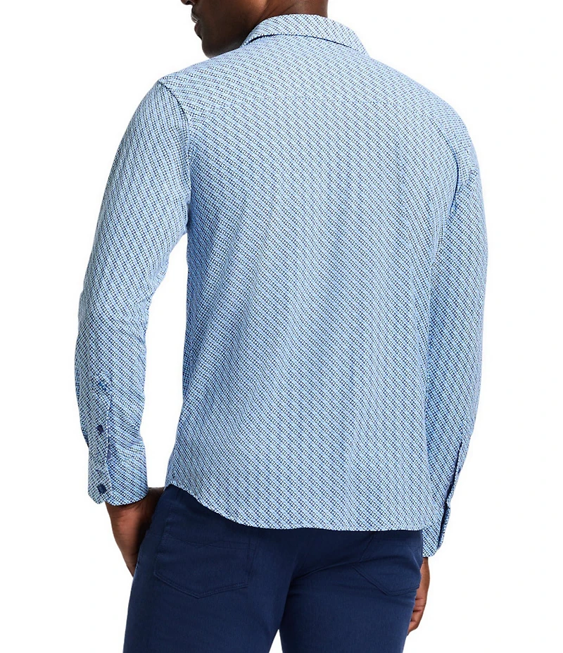 Robert Graham Wilshire Stretch Knit Long Sleeve Woven Shirt