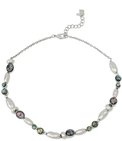 Robert Lee Morris Soho Abalone Beaded Collar Necklace