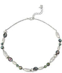 Robert Lee Morris Soho Abalone Beaded Collar Necklace