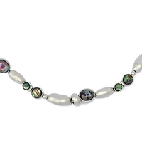 Robert Lee Morris Soho Abalone Beaded Collar Necklace