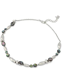 Robert Lee Morris Soho Abalone Beaded Collar Necklace