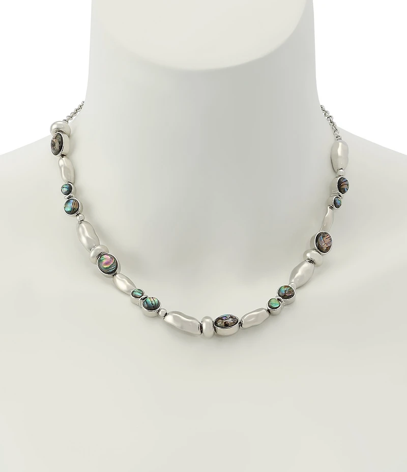 Robert Lee Morris Soho Abalone Beaded Collar Necklace