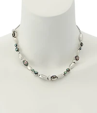 Robert Lee Morris Soho Abalone Beaded Collar Necklace