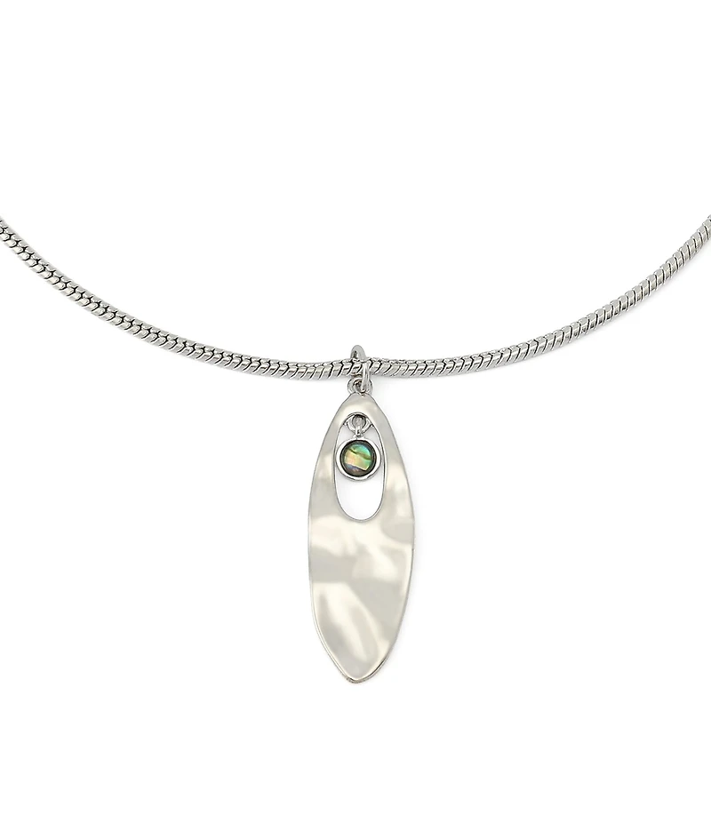 Robert Lee Morris Soho Abalone Short Pendant Necklace