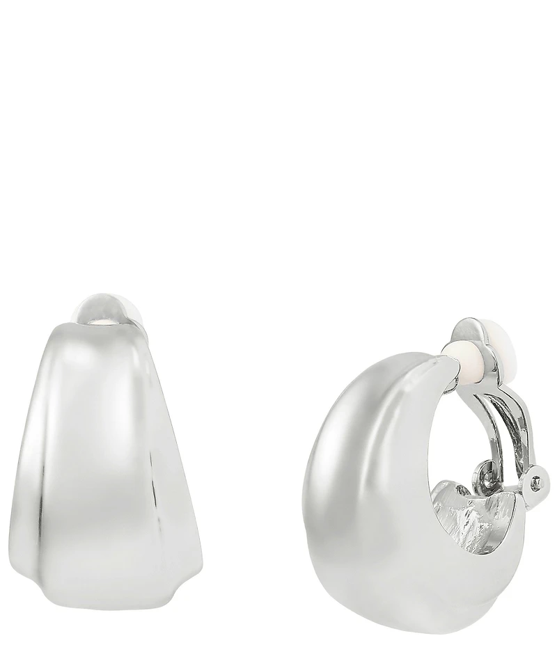 Robert Lee Morris Soho Chubby Huggie Hoop Clip Earrings