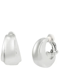 Robert Lee Morris Soho Chubby Huggie Hoop Clip Earrings