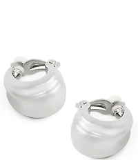 Robert Lee Morris Soho Chubby Huggie Hoop Clip Earrings