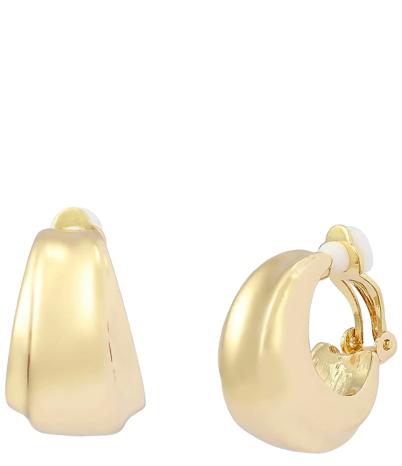 Robert Lee Morris Soho Chubby Huggie Hoop Clip Earrings