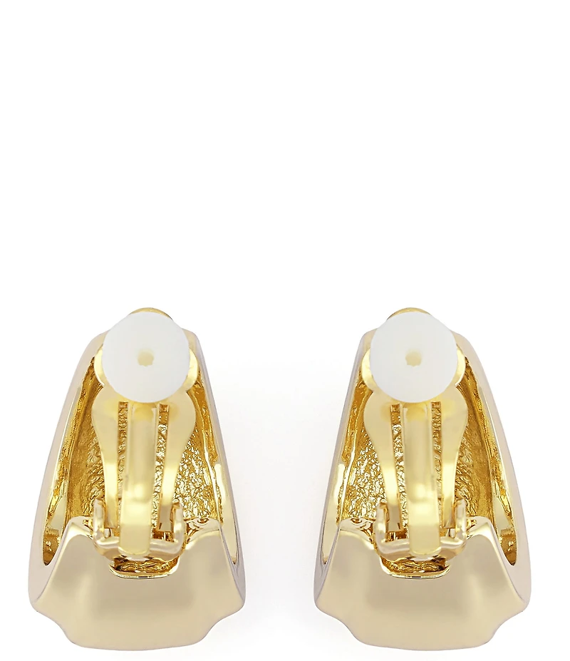 Robert Lee Morris Soho Chubby Huggie Hoop Clip Earrings