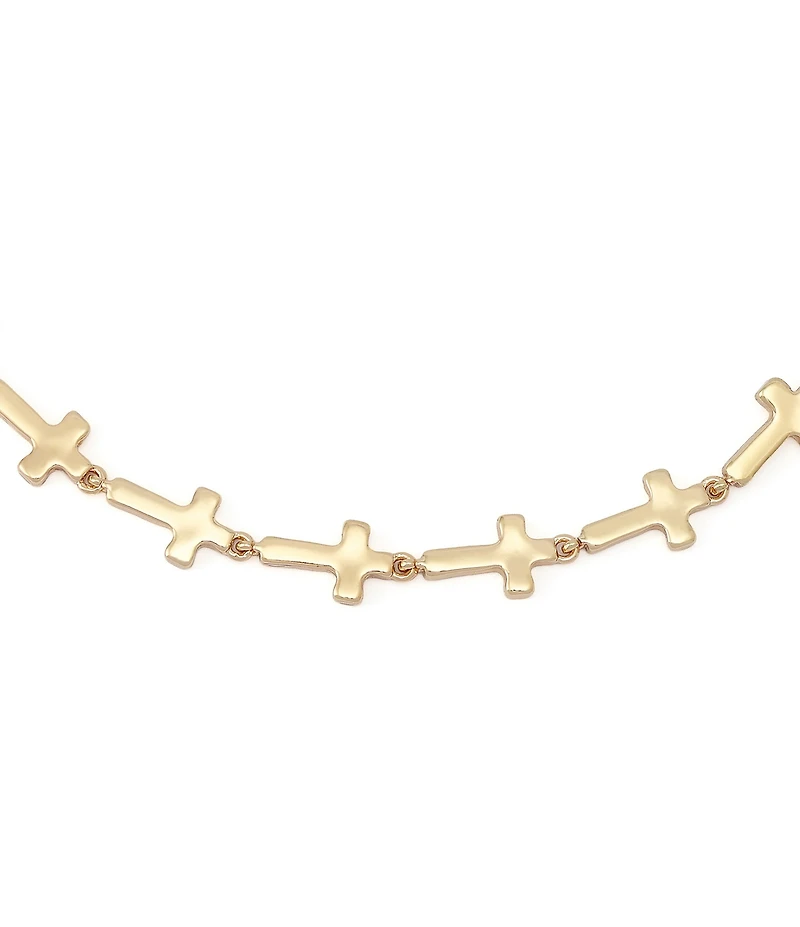 Robert Lee Morris Soho Cross Collar Necklace