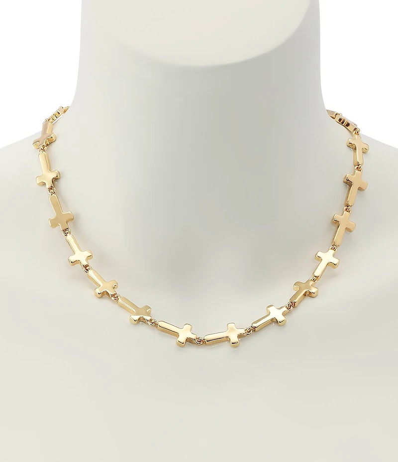 Robert Lee Morris Soho Cross Collar Necklace