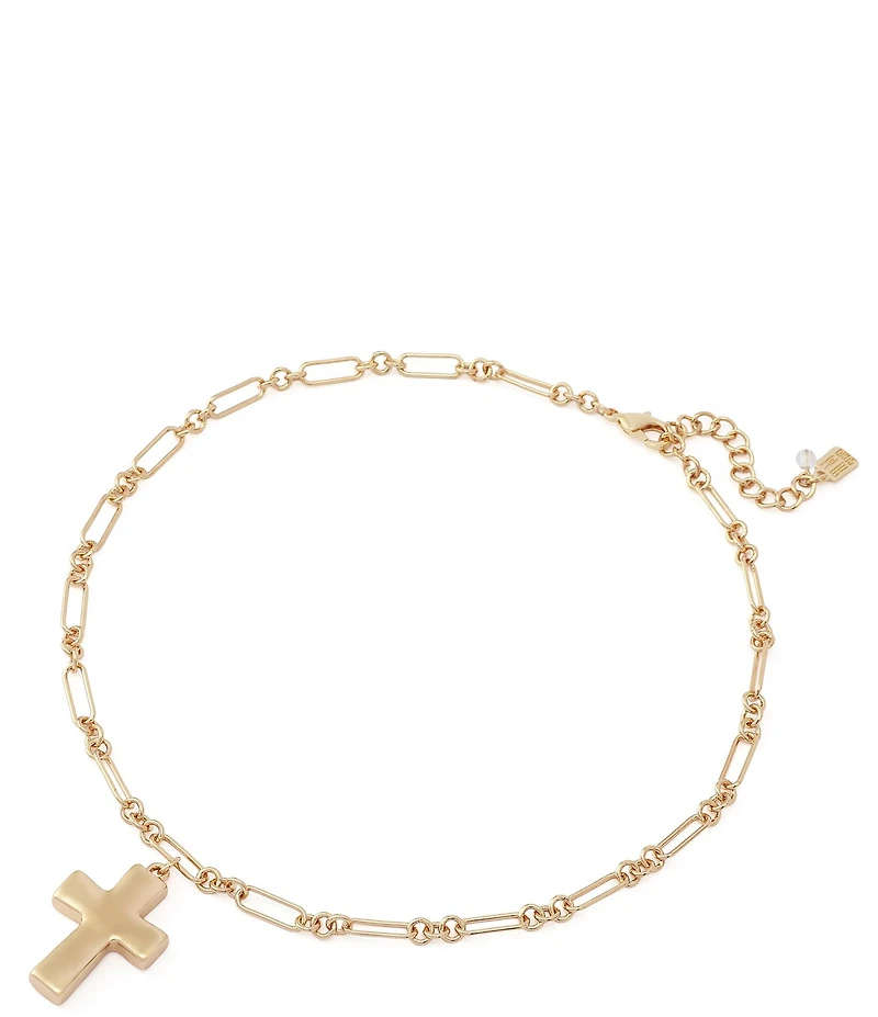 Robert Lee Morris Soho Cross Short Pendant Necklace