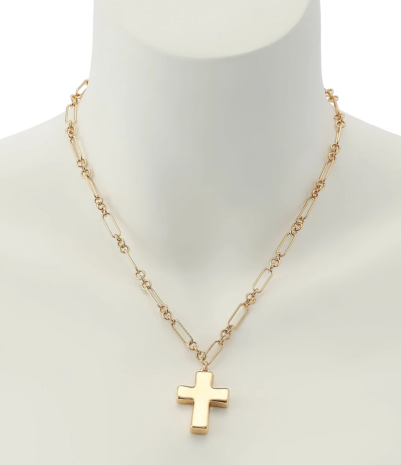 Robert Lee Morris Soho Cross Short Pendant Necklace