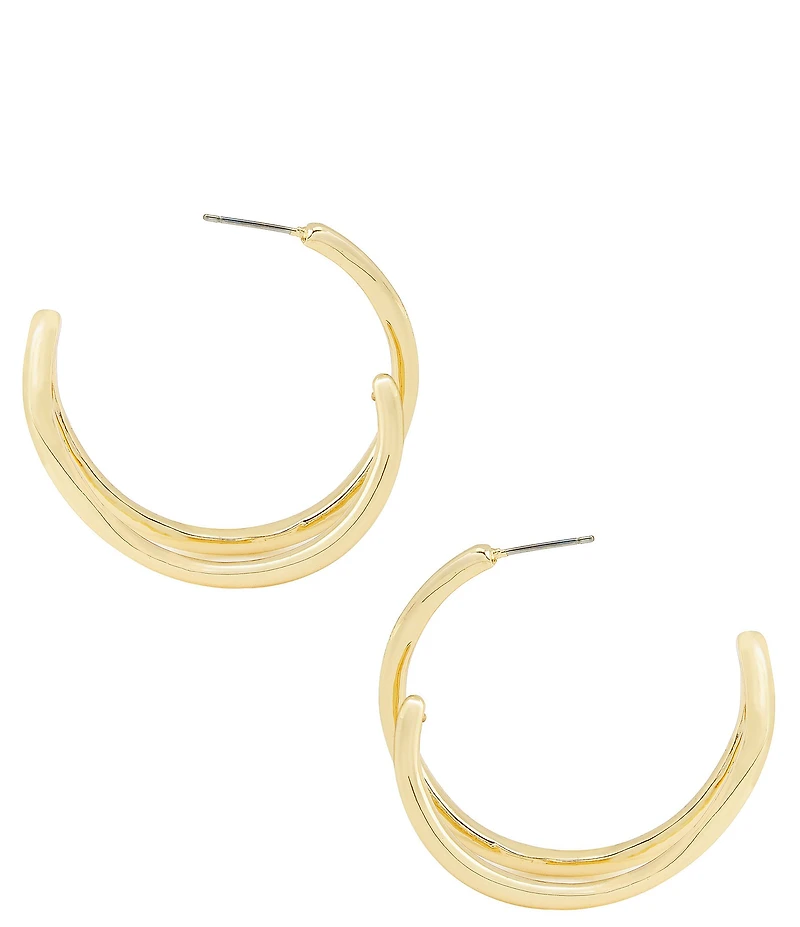 Robert Lee Morris Soho Fluid Bypass Medium Hoop Earrings