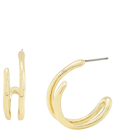 Robert Lee Morris Soho Fluid Bypass Small Hoop Earrings