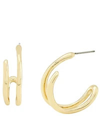 Robert Lee Morris Soho Fluid Bypass Small Hoop Earrings