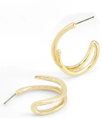 Robert Lee Morris Soho Fluid Bypass Small Hoop Earrings