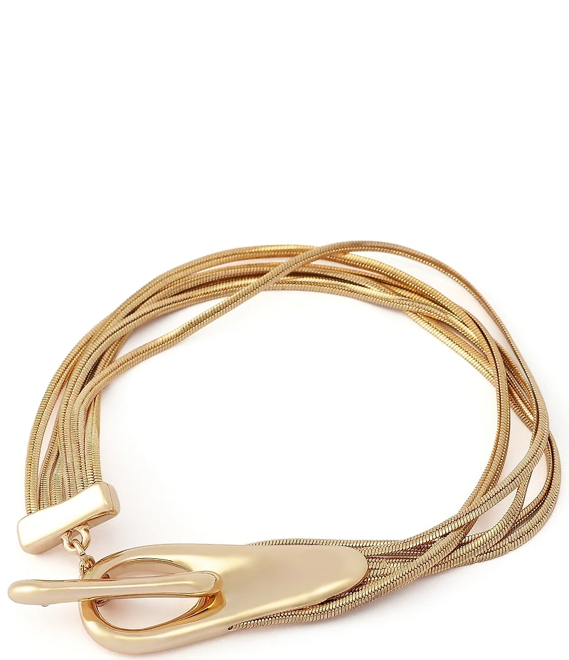 Robert Lee Morris Soho Fringe Chain Toggle Line Bracelet