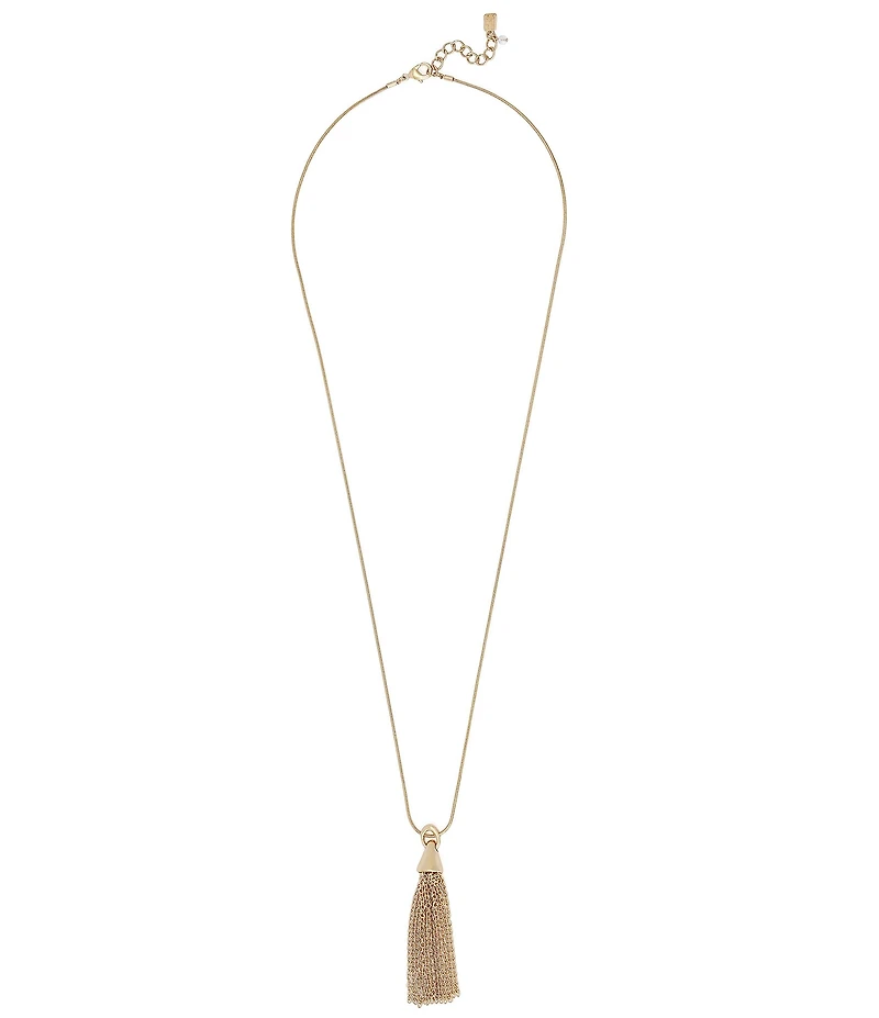 Robert Lee Morris Soho Fringe Tassel Long Pendant Necklace
