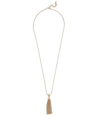 Robert Lee Morris Soho Fringe Tassel Long Pendant Necklace