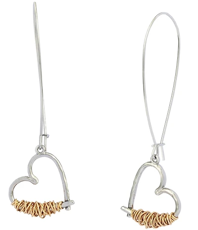 Robert Lee Morris Soho Heart Dangle Hoop Earrings
