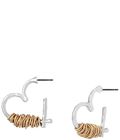 Robert Lee Morris Soho Heart Hoop Earrings