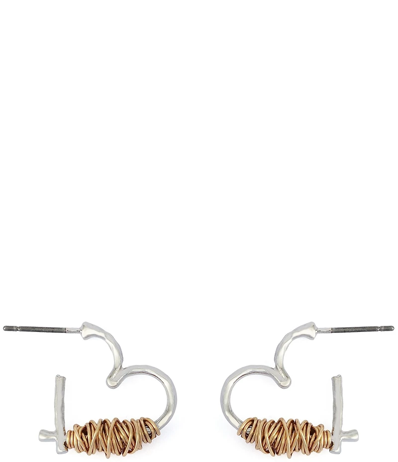 Robert Lee Morris Soho Heart Hoop Earrings