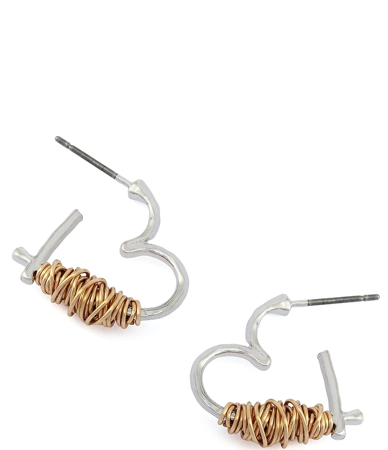 Robert Lee Morris Soho Heart Hoop Earrings
