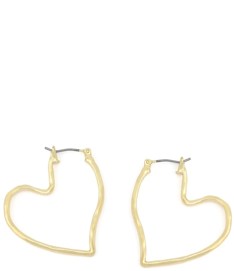 Robert Lee Morris Soho Heart Hoop Earrings