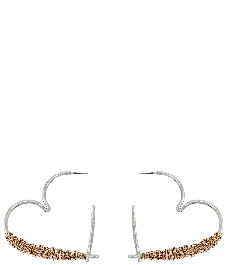 Robert Lee Morris Soho Heart Large Hoop Earrings
