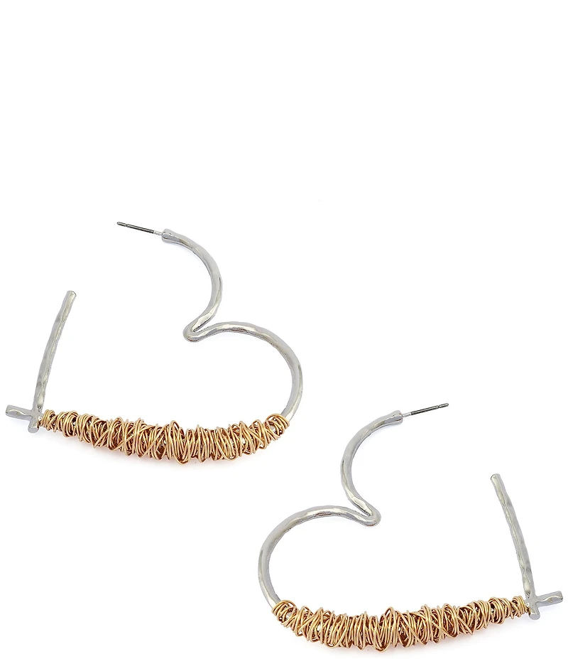 Robert Lee Morris Soho Heart Large Hoop Earrings