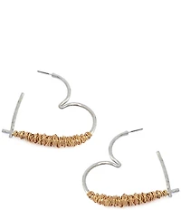 Robert Lee Morris Soho Heart Large Hoop Earrings