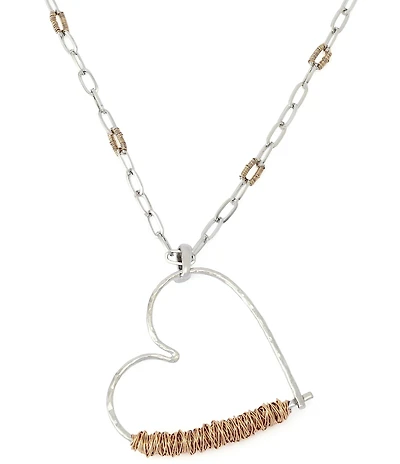 Robert Lee Morris Soho Heart Long Pendant Necklace