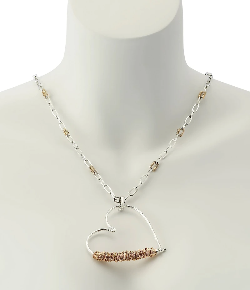 Robert Lee Morris Soho Heart Long Pendant Necklace